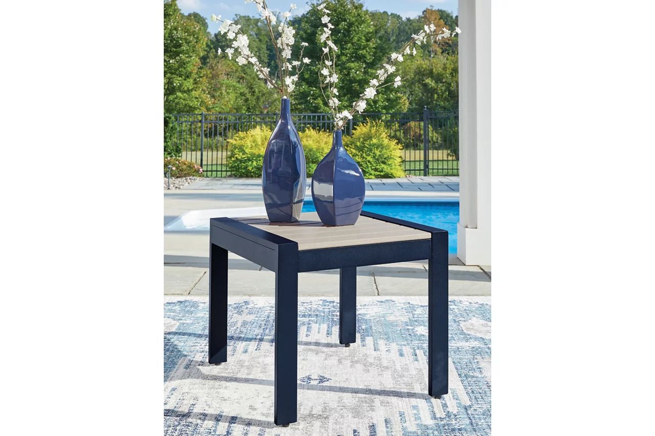 Mabry Shores Outdoor End Table In Blue P587703