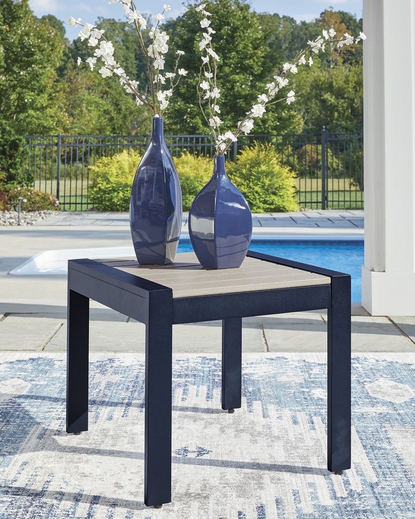 Mabry Shores Outdoor End Table In Blue P587703