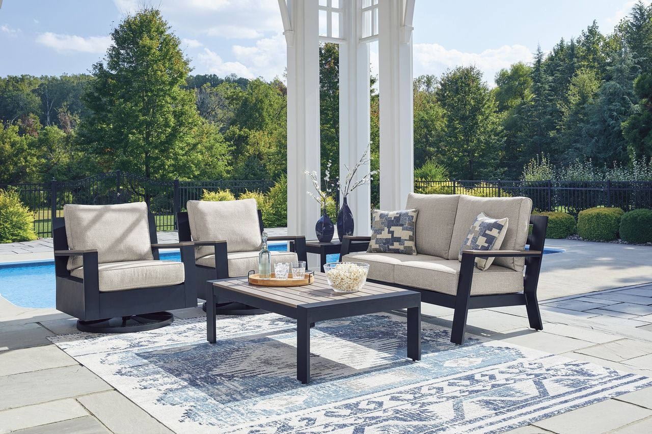 Mabry Shores Outdoor End Table In Blue P587703