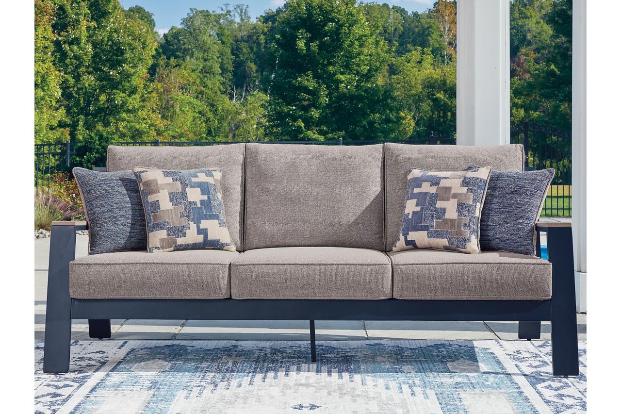 Mabry Shores Outdoor Sofa with Cushion In Blue P587838