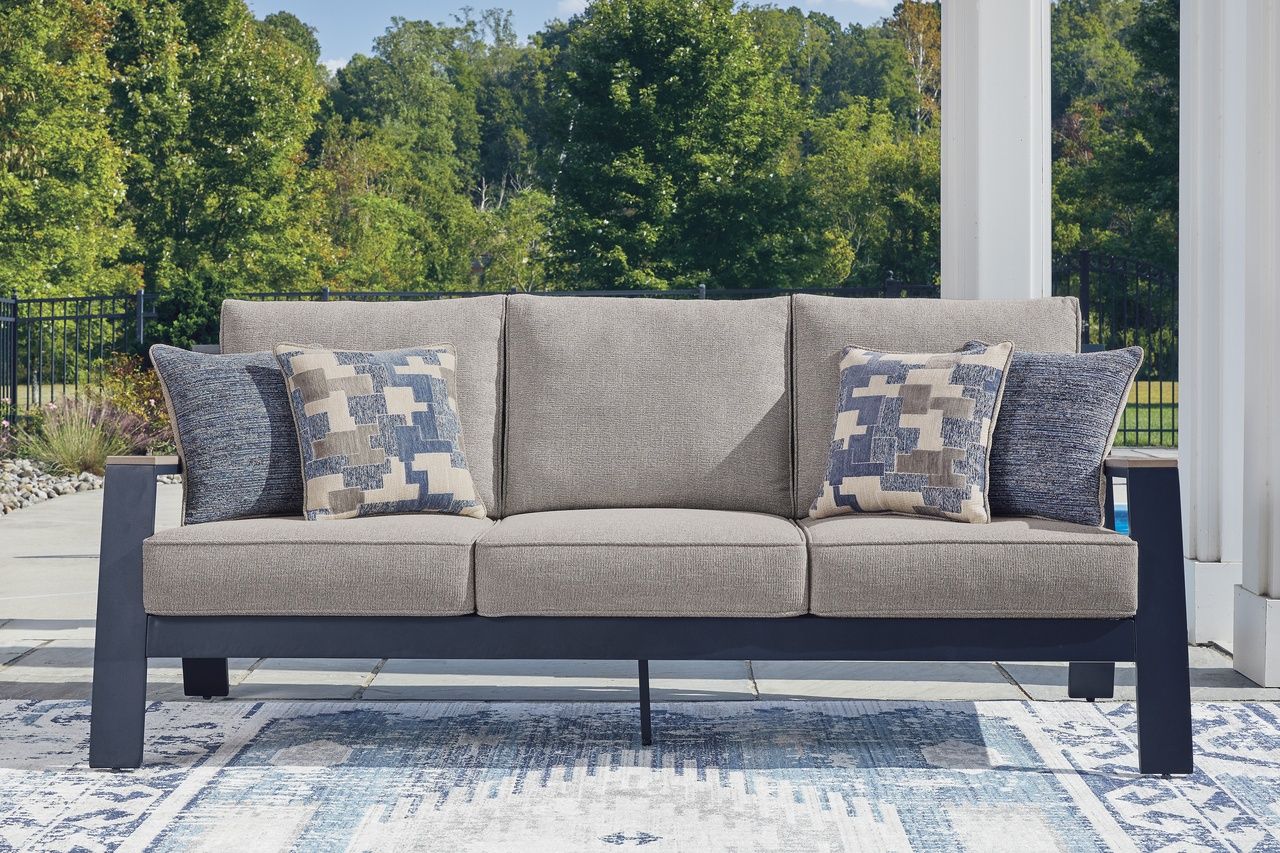 Mabry Shores Outdoor Sofa with Cushion In Blue P587838