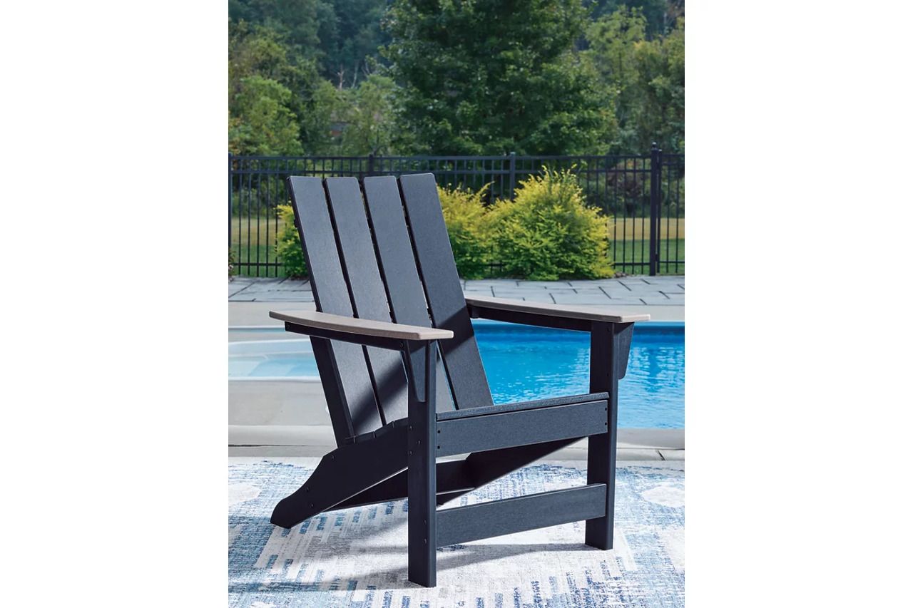 Mabry Shores Adirondack Chair In Black and Beige P587898