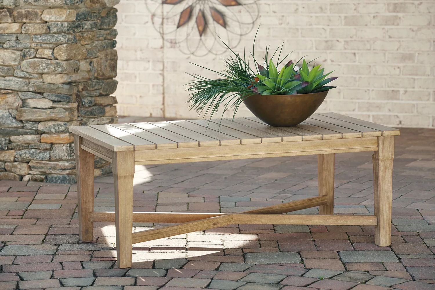 Carter Hall Outdoor Coffee Table In Beige P601701