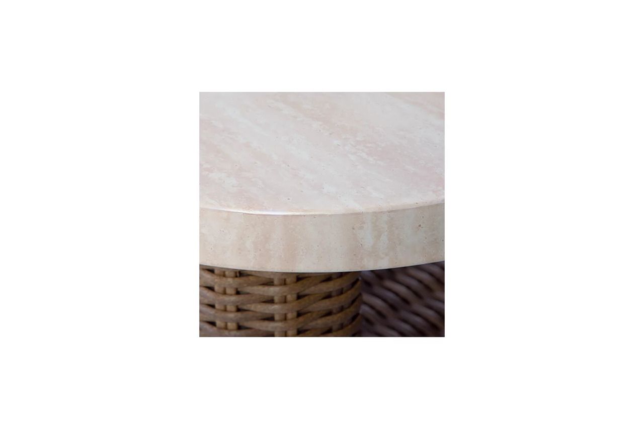 Angel Island Outdoor Coffee Table In Brown and Beige P610701