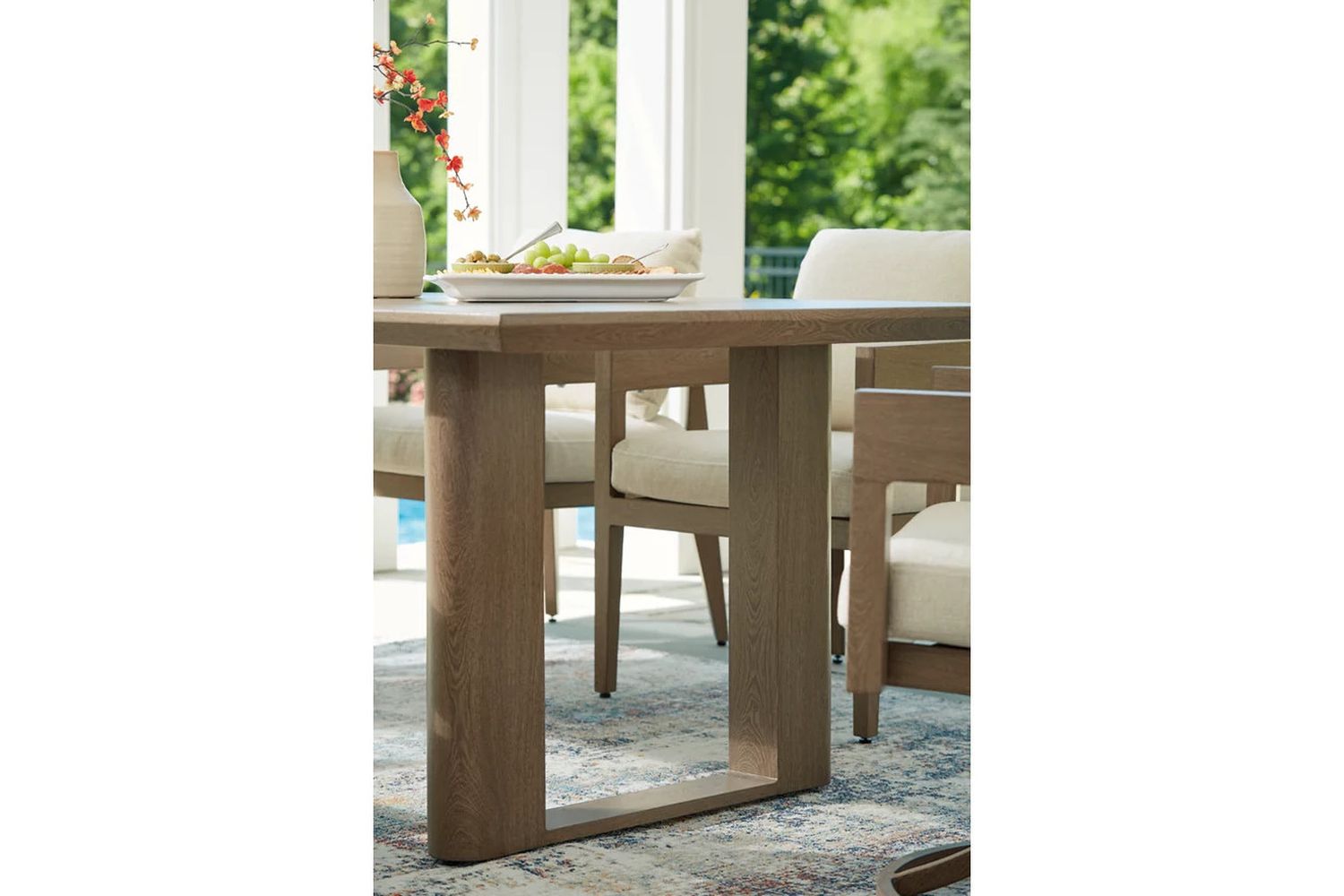 Serene Bay Outdoor Dining Table In Dark Brown P671625