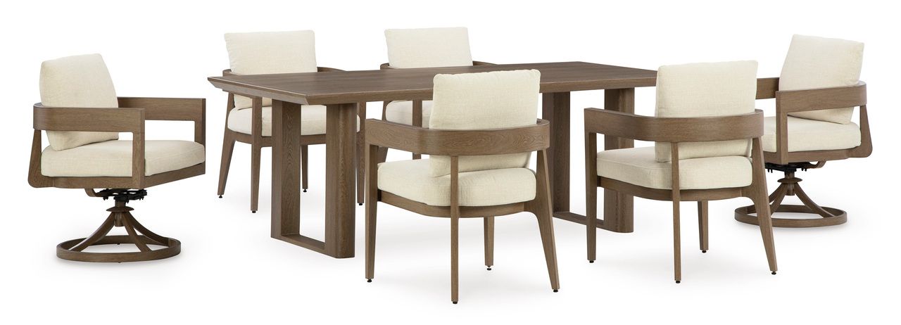 Serene Bay Outdoor Dining Table In Dark Brown P671625