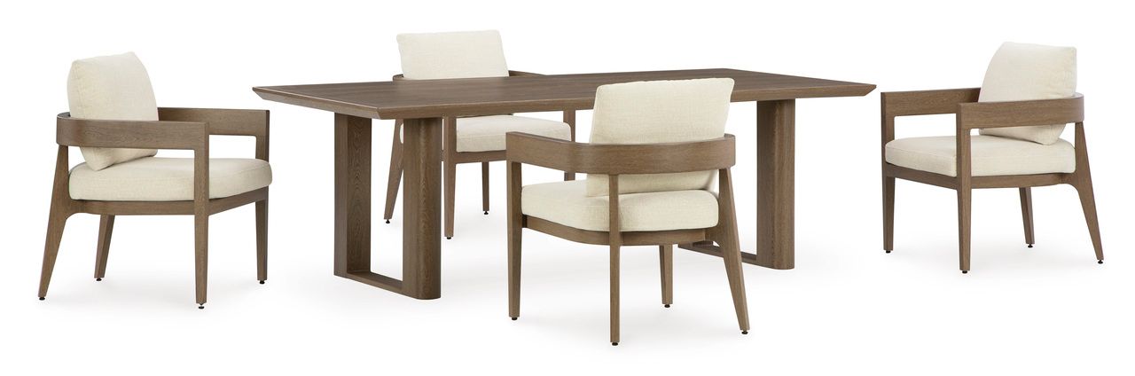 Serene Bay Outdoor Dining Table In Dark Brown P671625