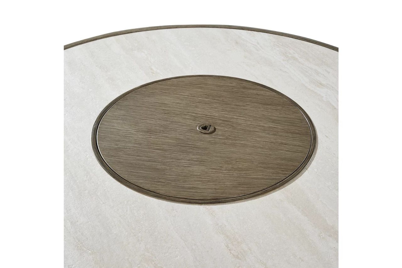 Rainier Ranch Fire Pit Table In Beige P701776