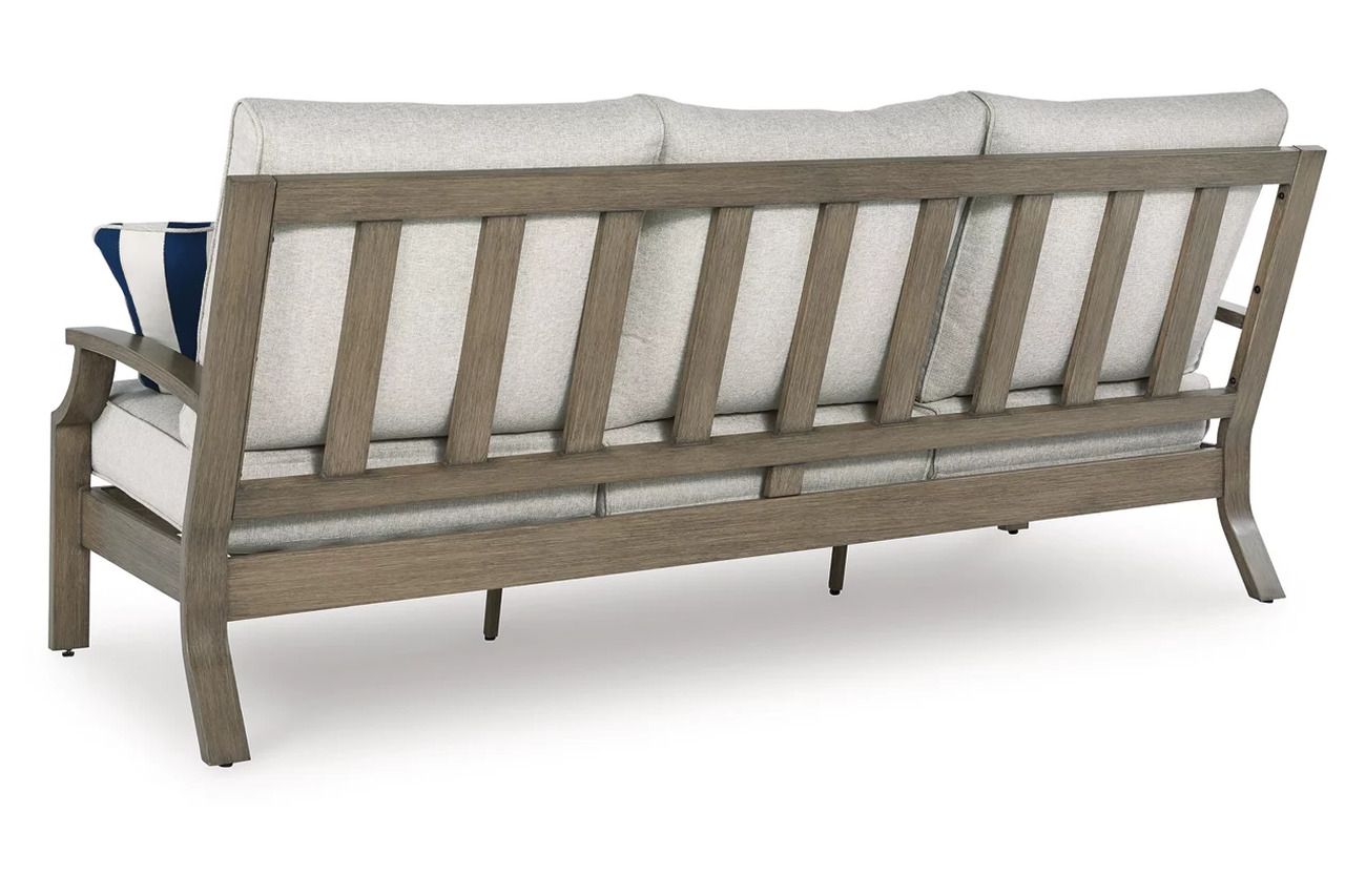 Rainier Ranch Outdoor Sofa with Cushion In Brown and Beige P701838