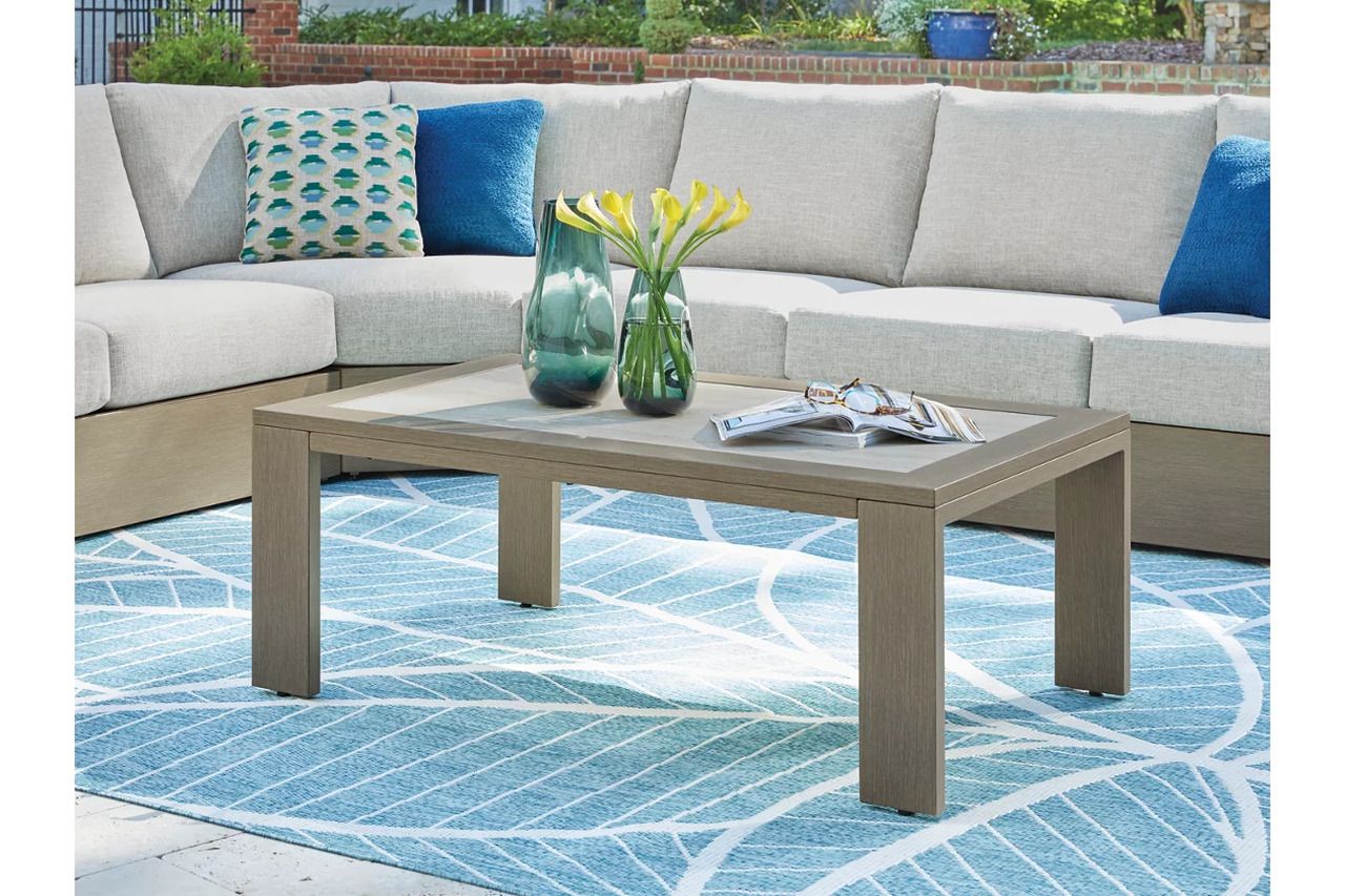 Kimpton Isle Outdoor Coffee Table In Brown P704701