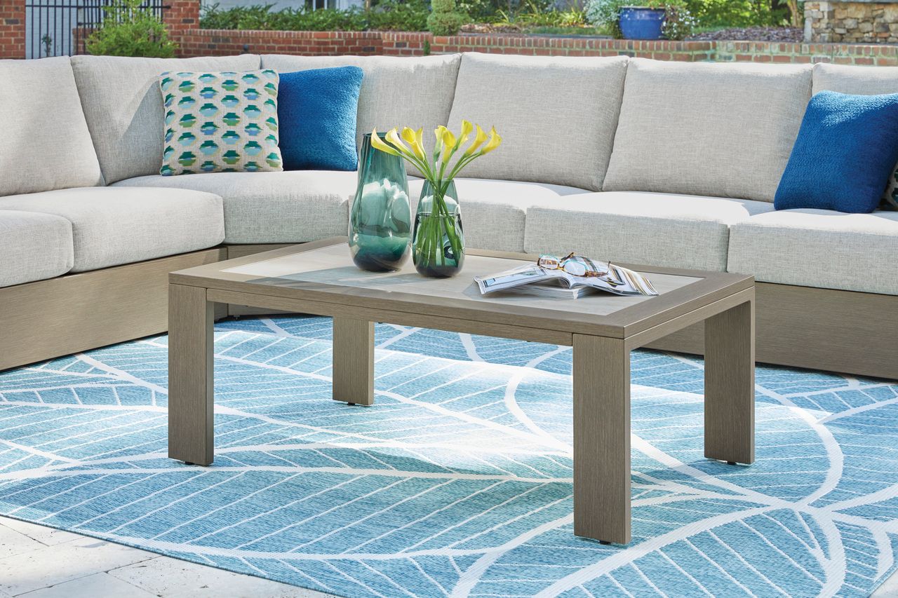 Kimpton Isle Outdoor Coffee Table In Brown P704701