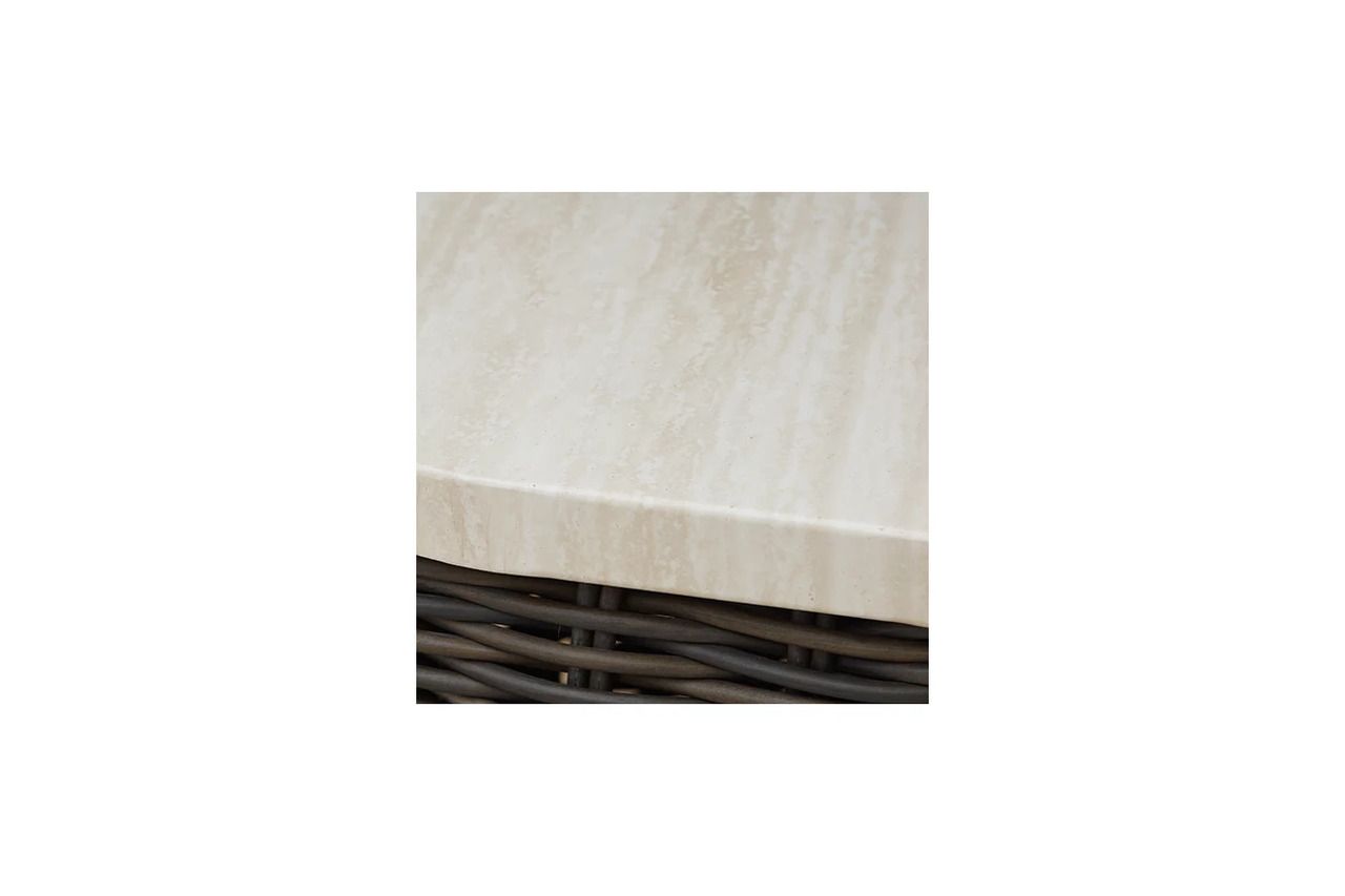Kimora Outdoor Coffee Table In Beige and Dark Brown P711701
