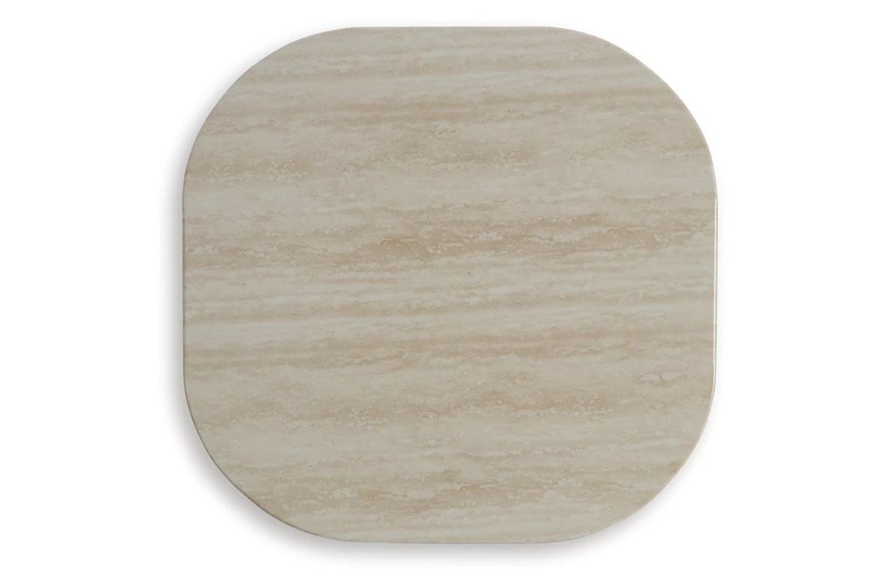 Kimora Outdoor End Table In Beige and Dark Brown P711702