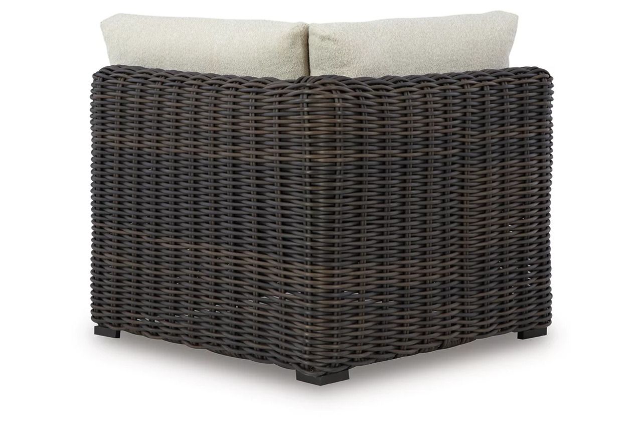 Kimora 3-Piece Outdoor Sectional In Beige and Dark Brown P711P1