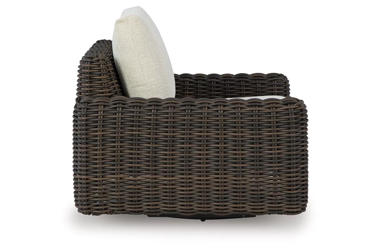 Kimora 3-Piece Outdoor Sectional In Beige and Dark Brown P711P1