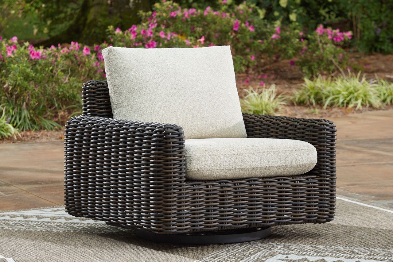Kimora 3-Piece Outdoor Sectional In Beige and Dark Brown P711P1