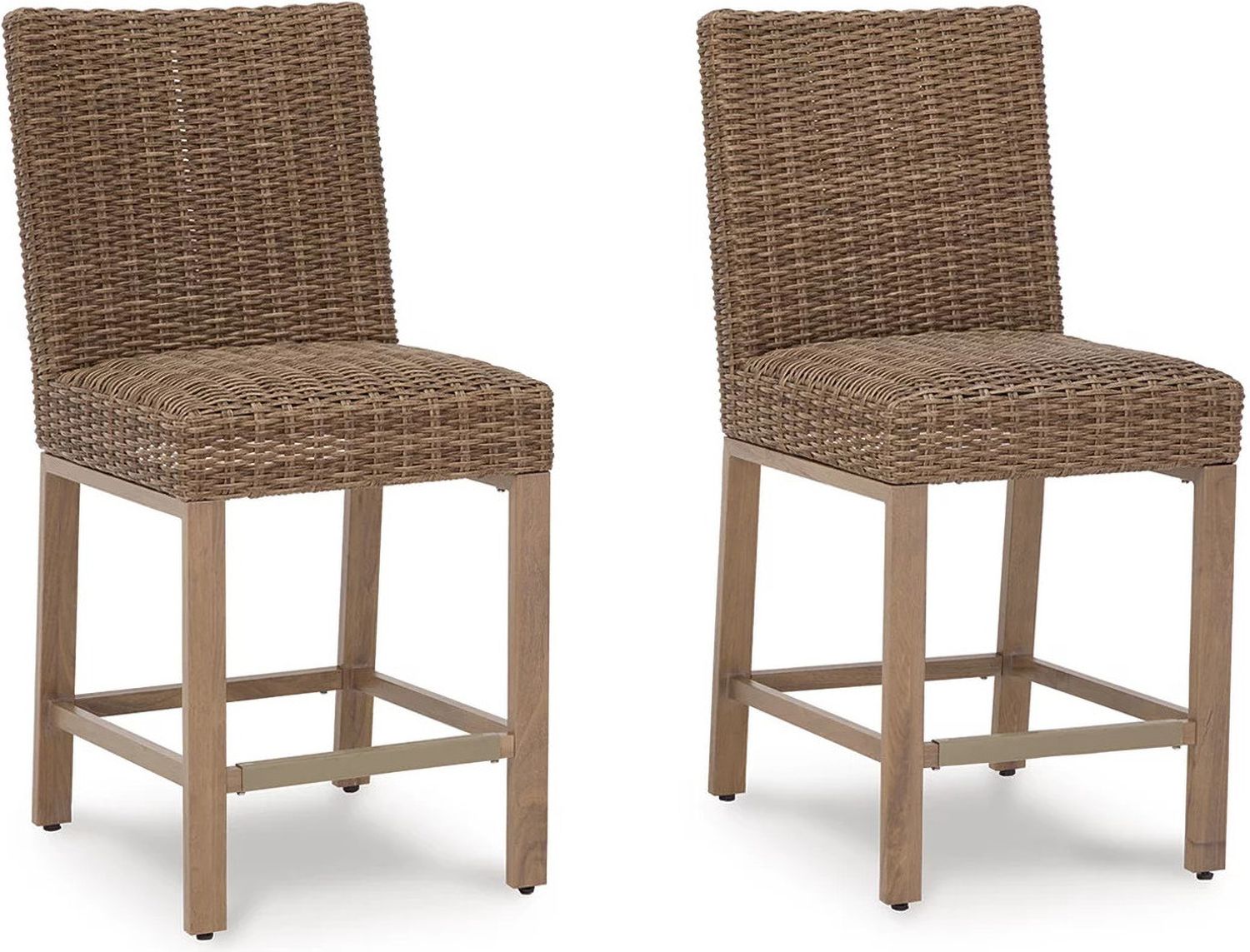 Walton Bridge Driftwood Outdoor Bar Stool Set of 2 P749130