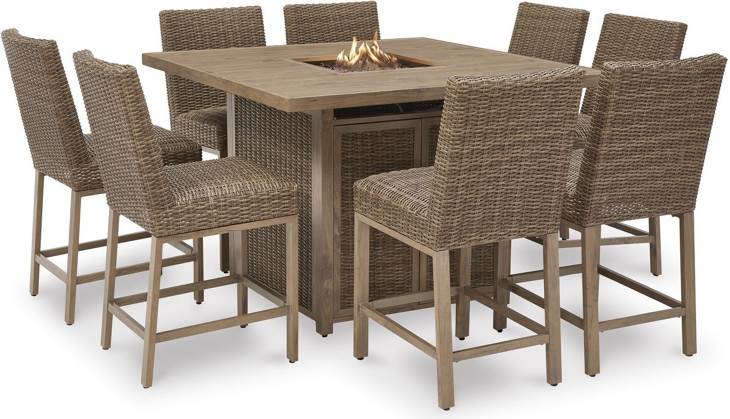 Walton Bridge Driftwood Outdoor Bar Table Set P749P1