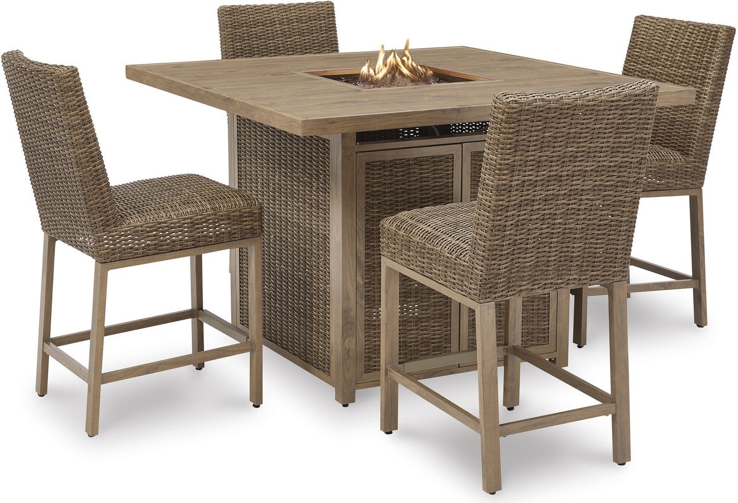 Walton Bridge Driftwood Outdoor Bar Table Set P749P1