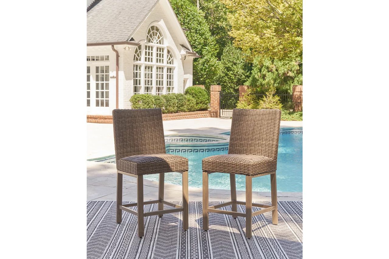 Walton Bridge Driftwood Outdoor Bar Table Set P749P1