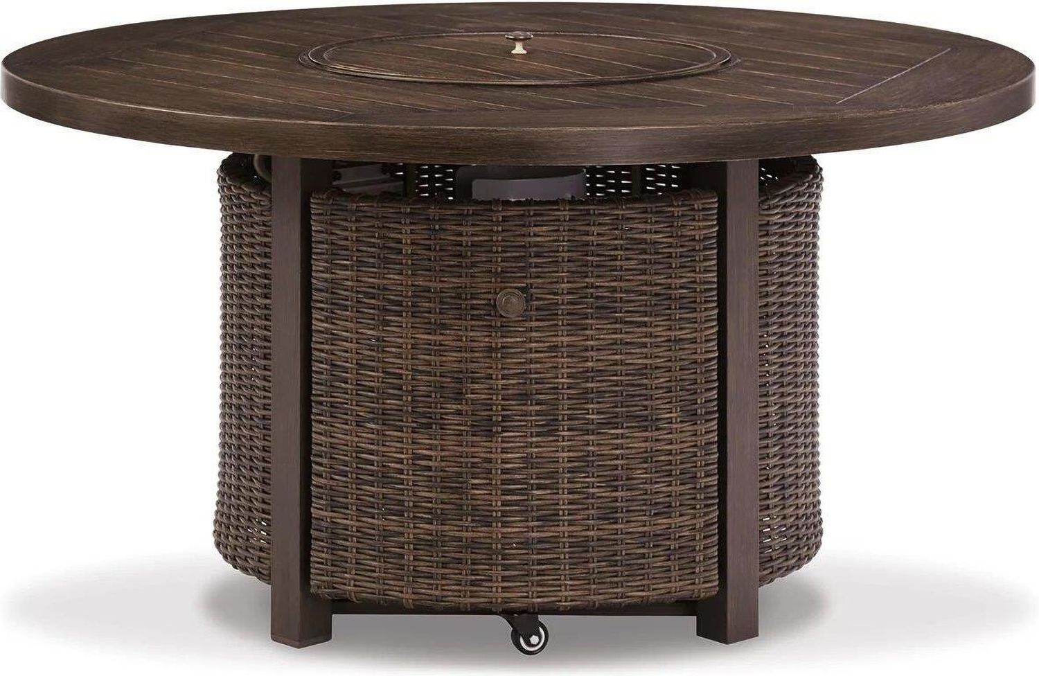 Paradise Trail Medium Brown Outdoor Round Fire Pit Table P750776
