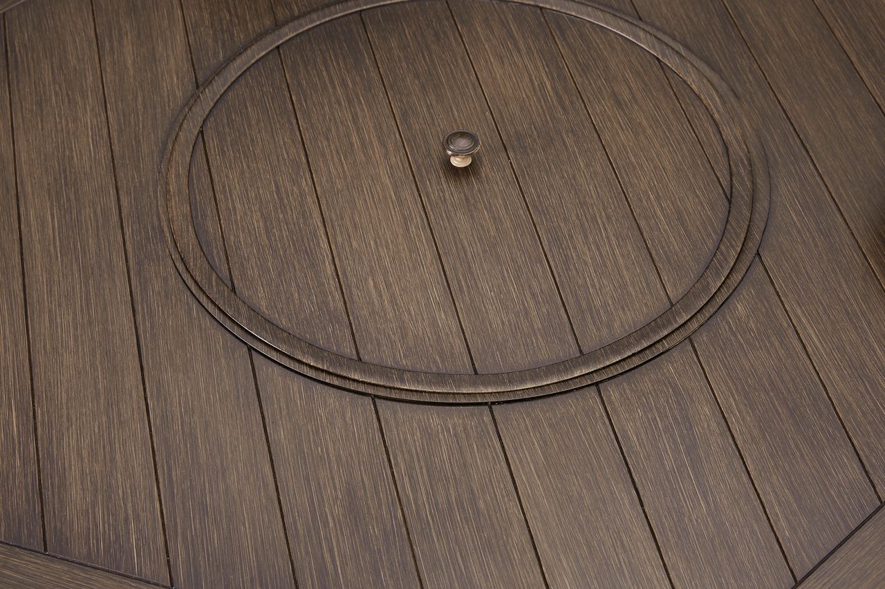 Paradise Trail Medium Brown Outdoor Round Fire Pit Table P750776