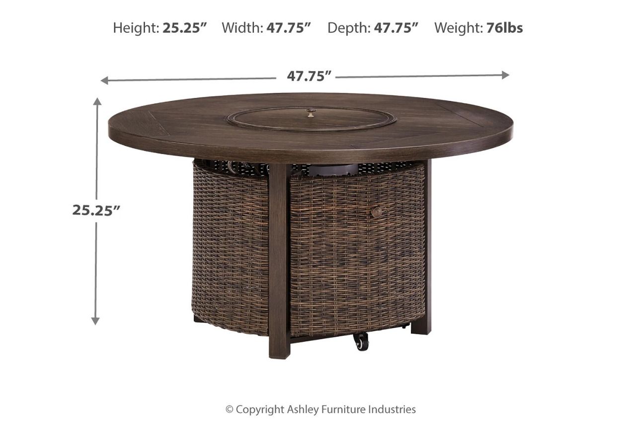 Paradise Trail Medium Brown Outdoor Round Conversation Set P750P7