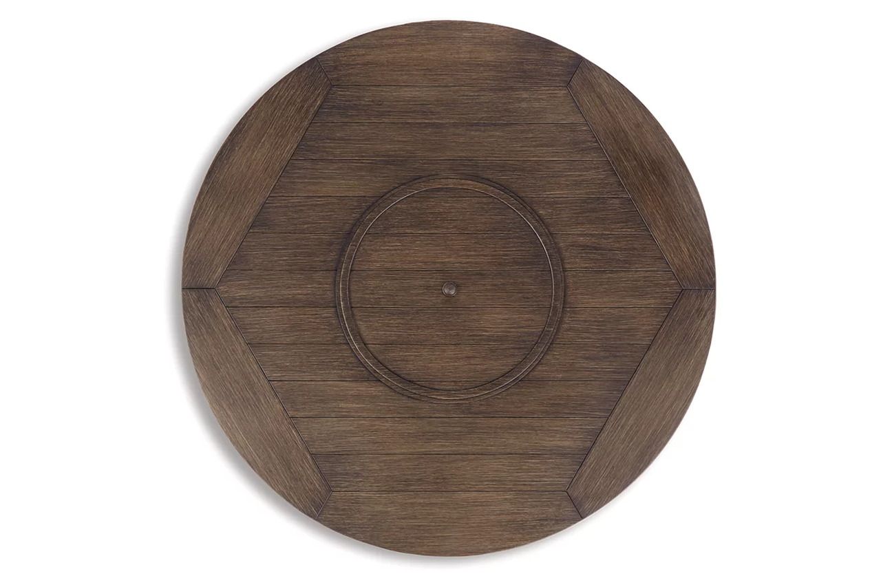Paradise Trail Medium Brown Outdoor Round Conversation Set P750P7