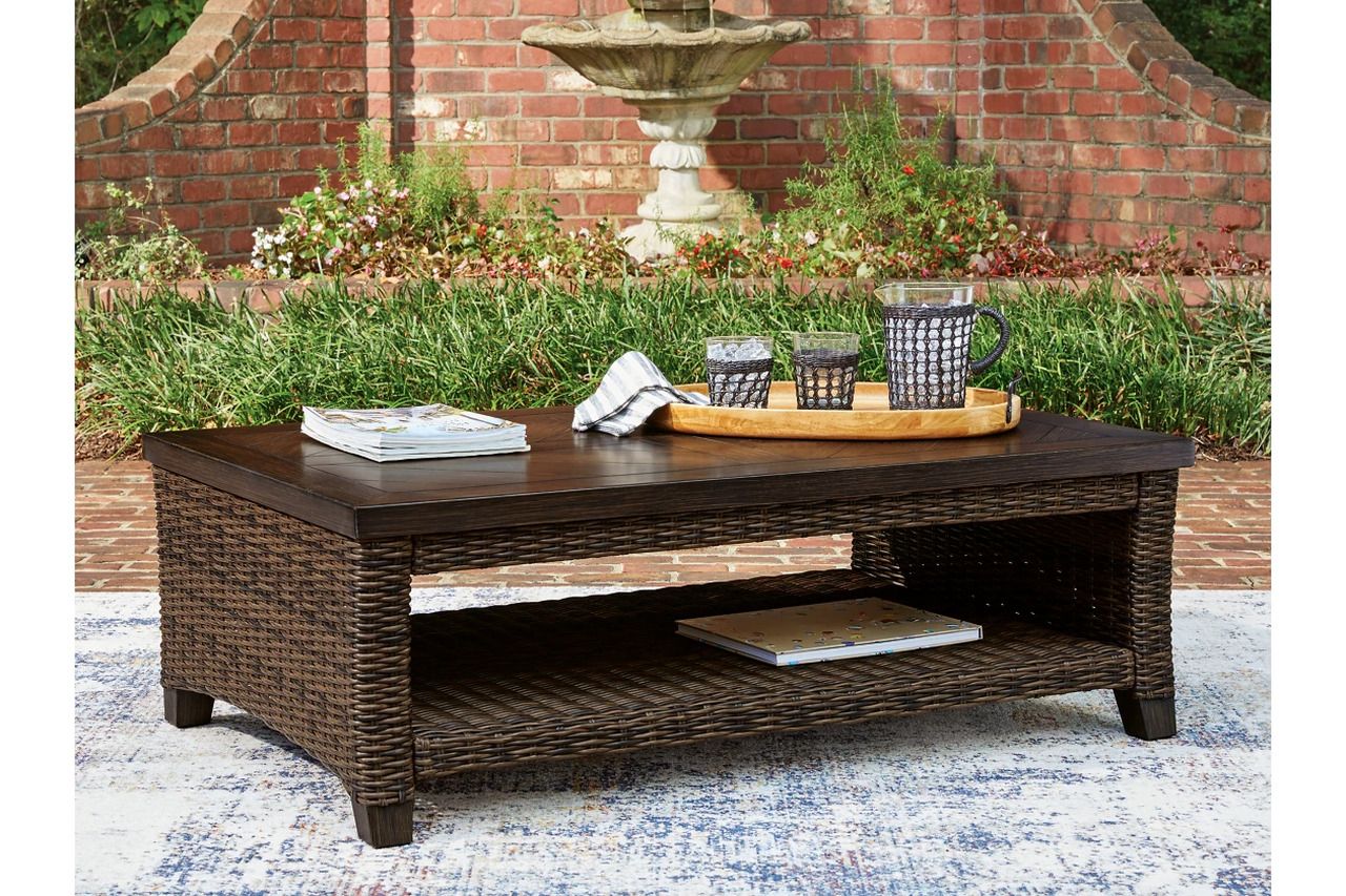 Drakes Beach Outdoor Coffee Table In Dark Brown P760701