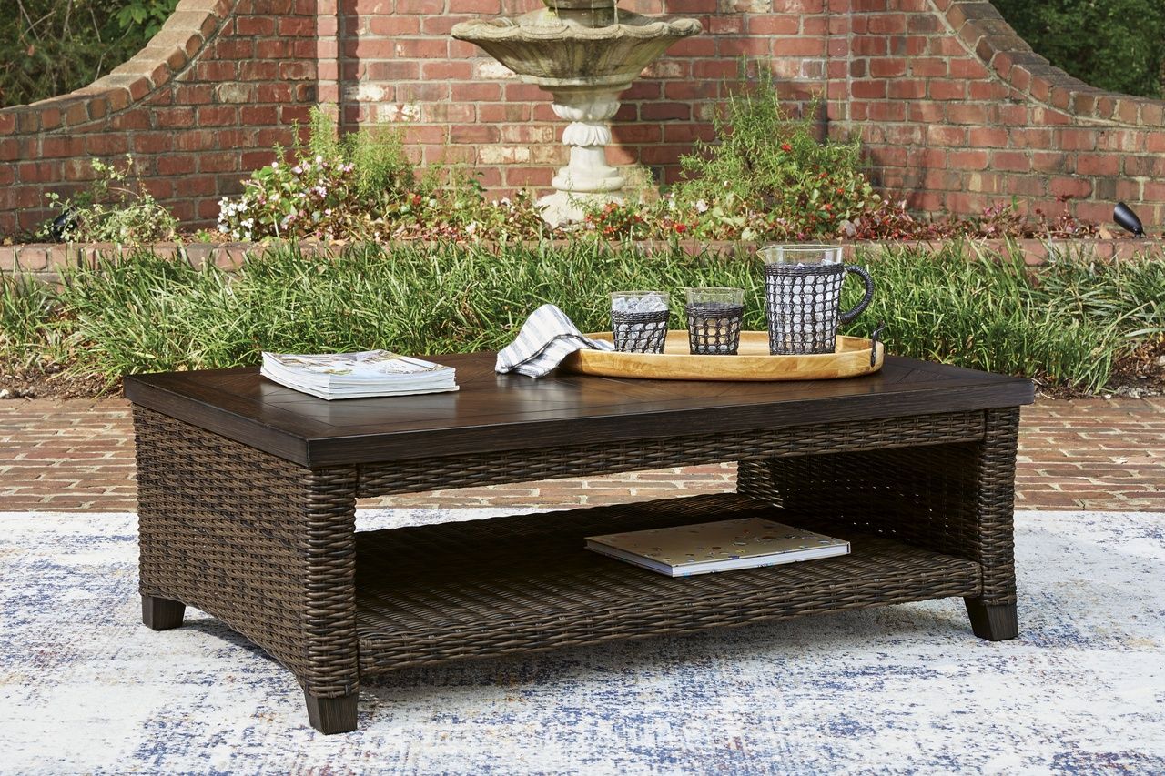 Drakes Beach Outdoor Coffee Table In Dark Brown P760701