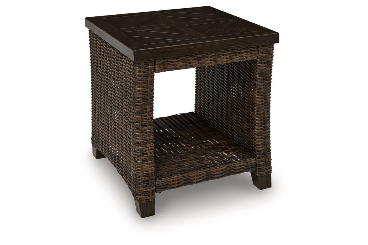 Drakes Beach Outdoor End Table In Dark Brown P760702