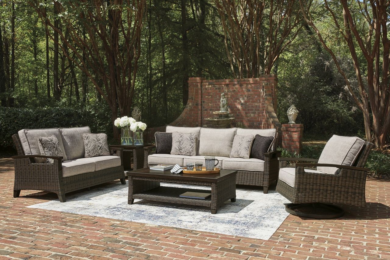 Drakes Beach Outdoor End Table In Dark Brown P760702