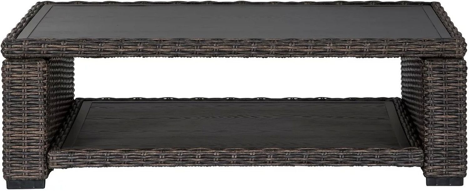 Grasson Lane Brown Outdoor Rectangular Cocktail Table P783701