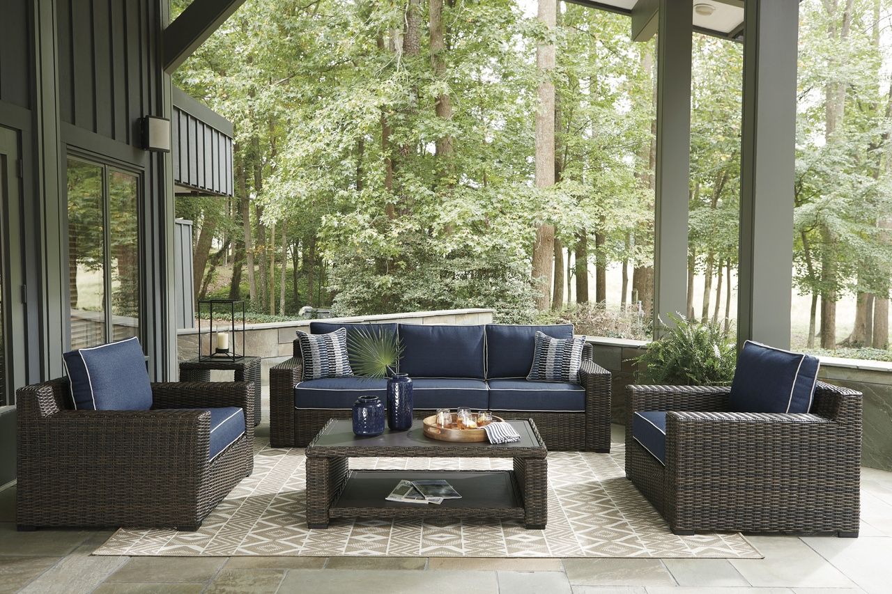 Grasson Lane Brown Outdoor Rectangular Cocktail Table P783701