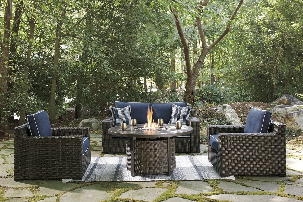 Grasson Lane Brown Outdoor Rectangular Cocktail Table P783701