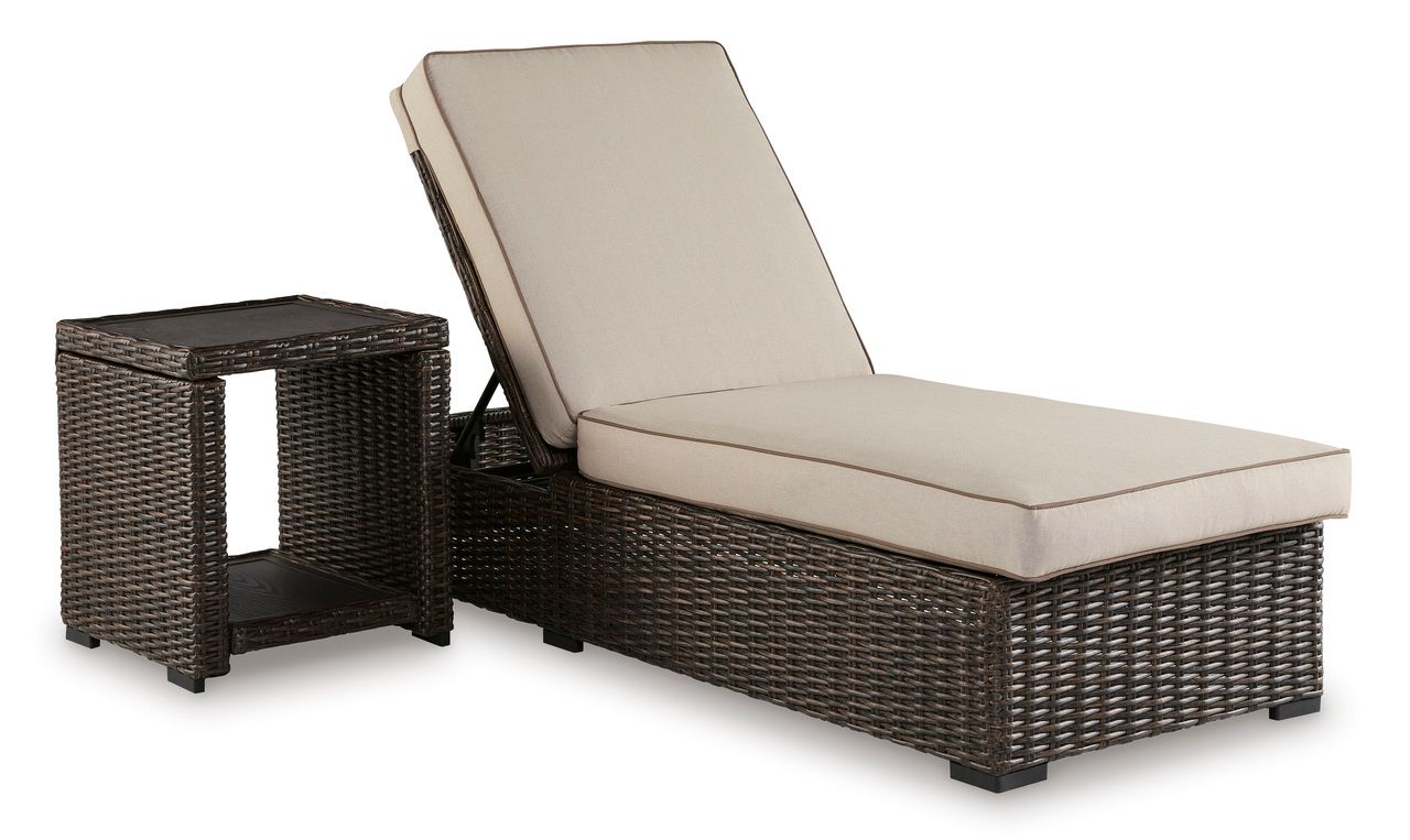 Grasson Lane Brown Outdoor Square End Table P783702