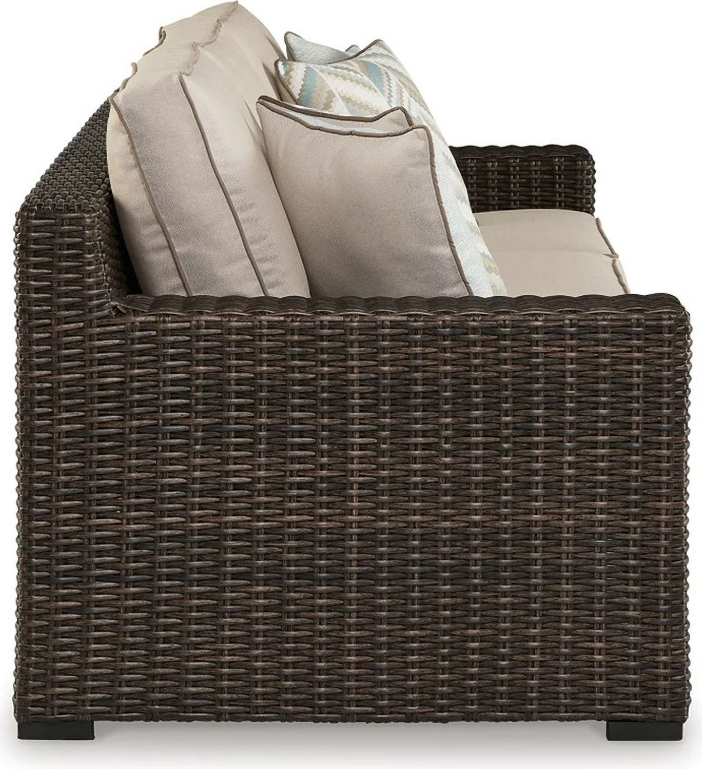 Coastline Bay Brown Sofa with Cushion P784838