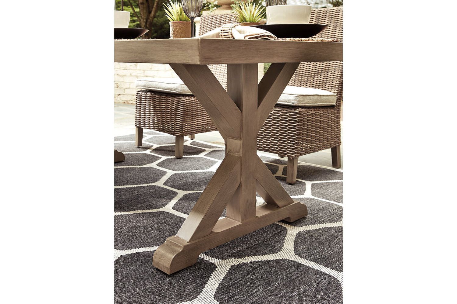 Beachcroft Beige Rectangular Dining Table P791625