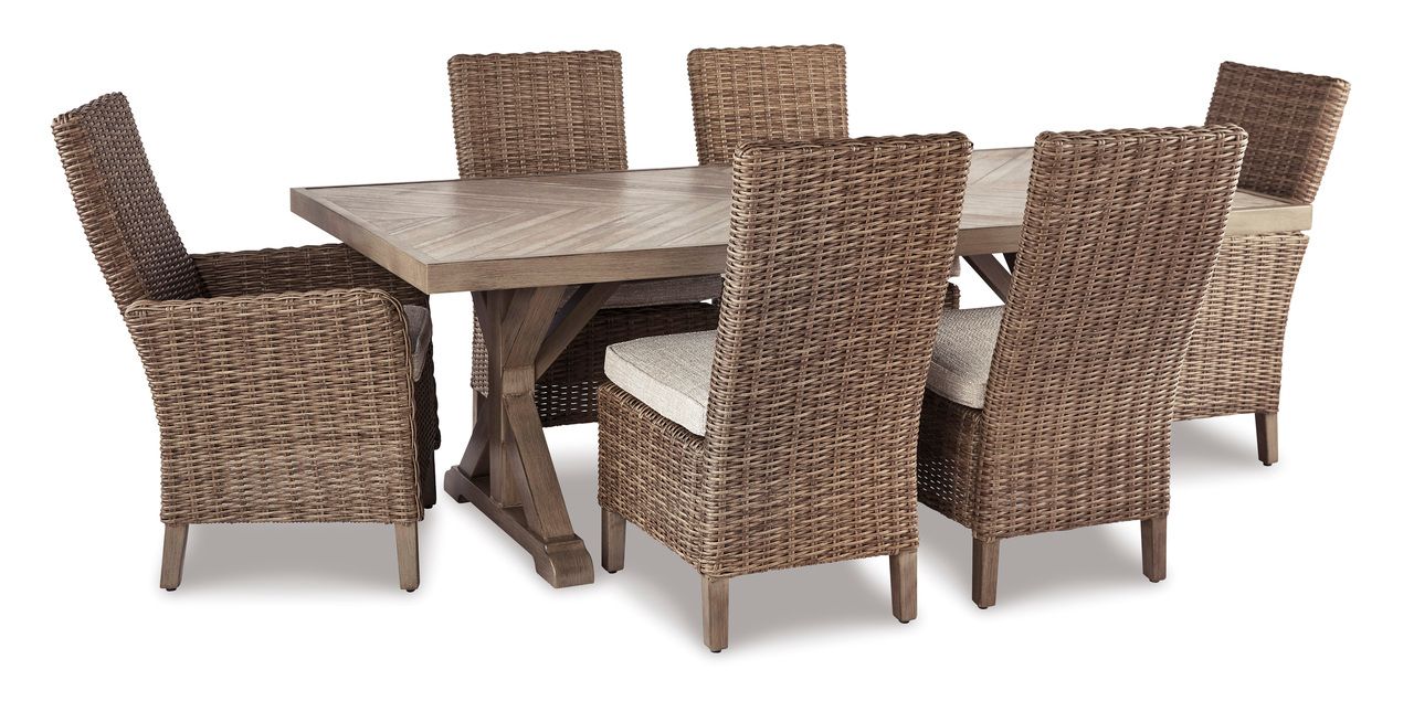 Beachcroft Beige Rectangular Dining Table P791625