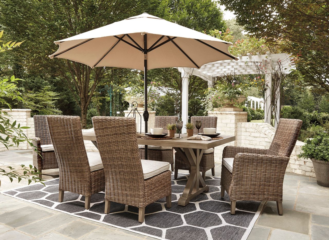 Beachcroft Beige Rectangular Dining Table P791625