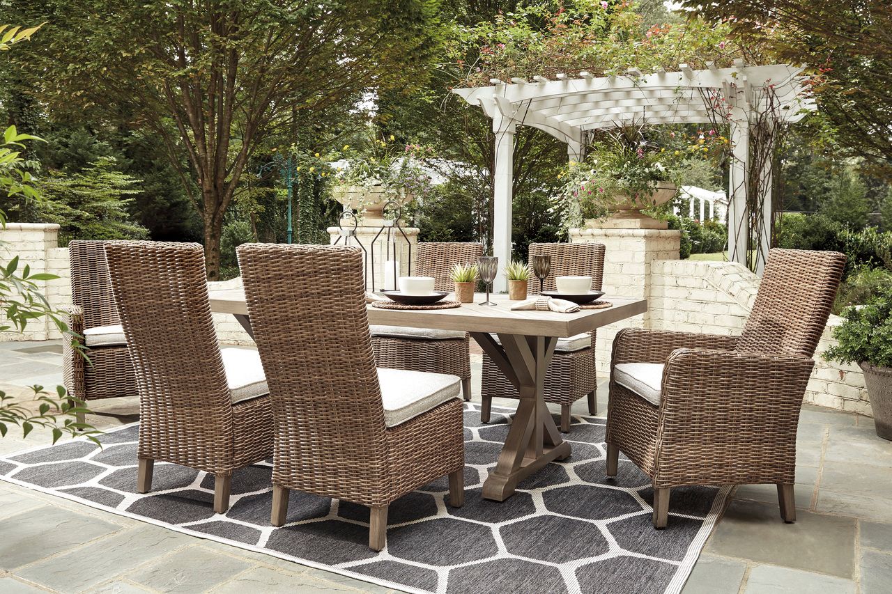 Beachcroft Beige Rectangular Dining Table P791625