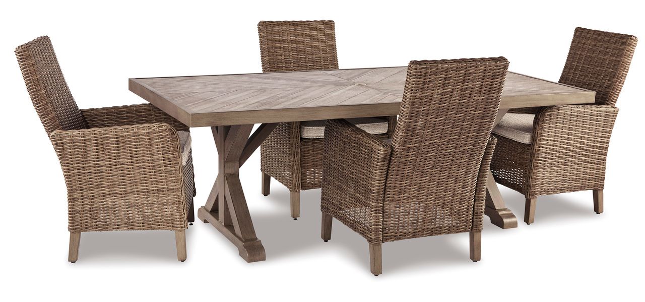 Beachcroft Beige Rectangular Dining Table P791625