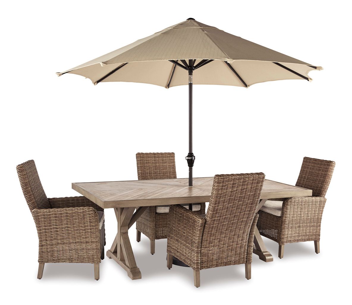 Beachcroft Beige Rectangular Dining Table P791625
