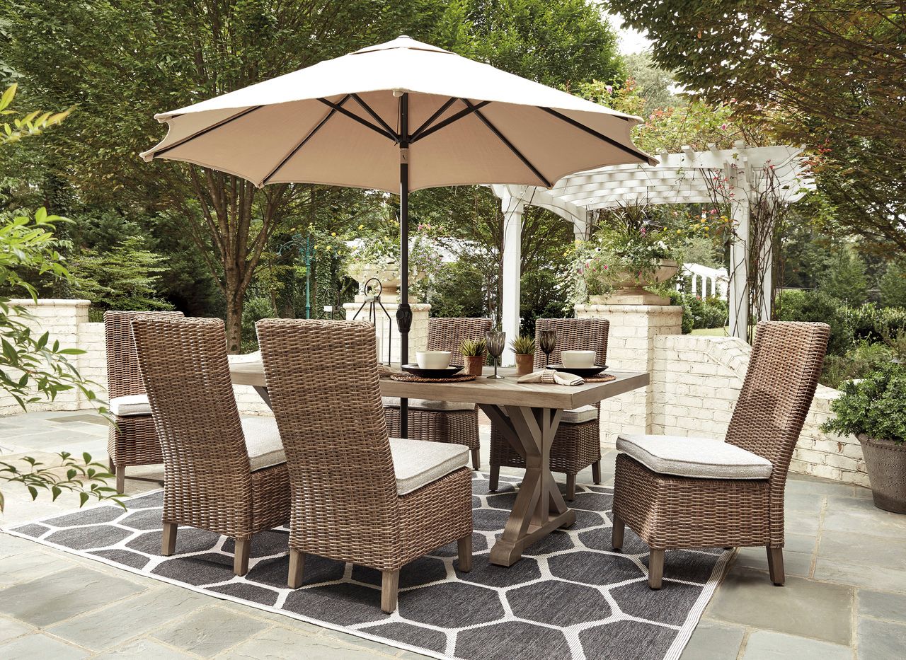 Beachcroft Beige Rectangular Dining Table P791625