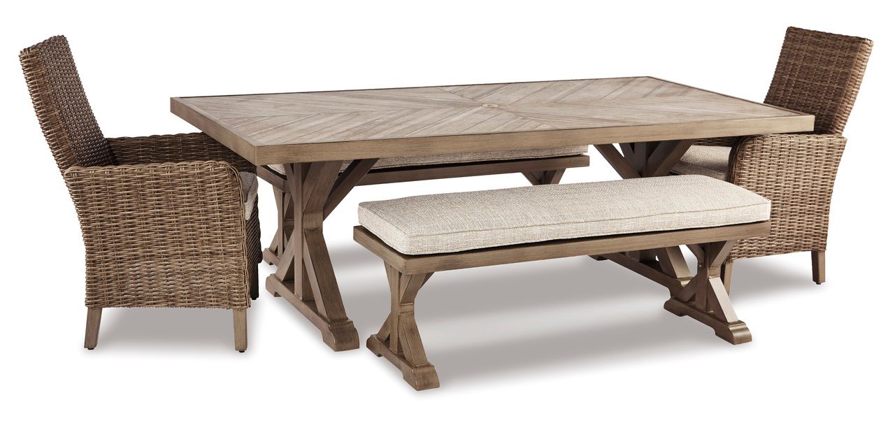 Beachcroft Beige Rectangular Dining Table P791625