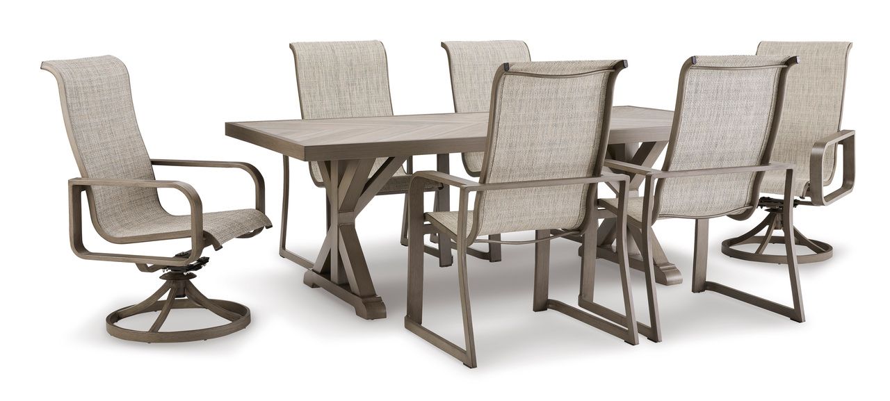 Beachcroft Beige Rectangular Dining Table P791625
