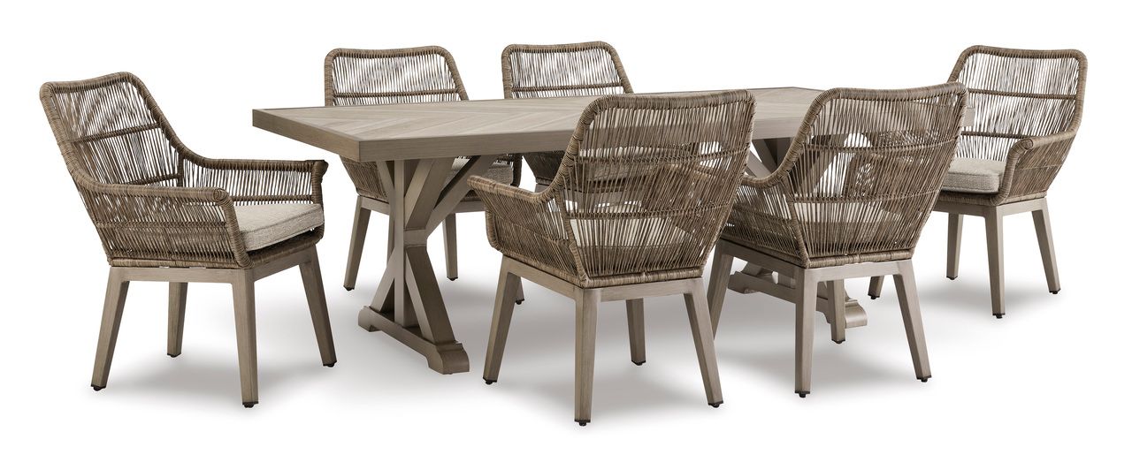 Beachcroft Beige Rectangular Dining Table P791625
