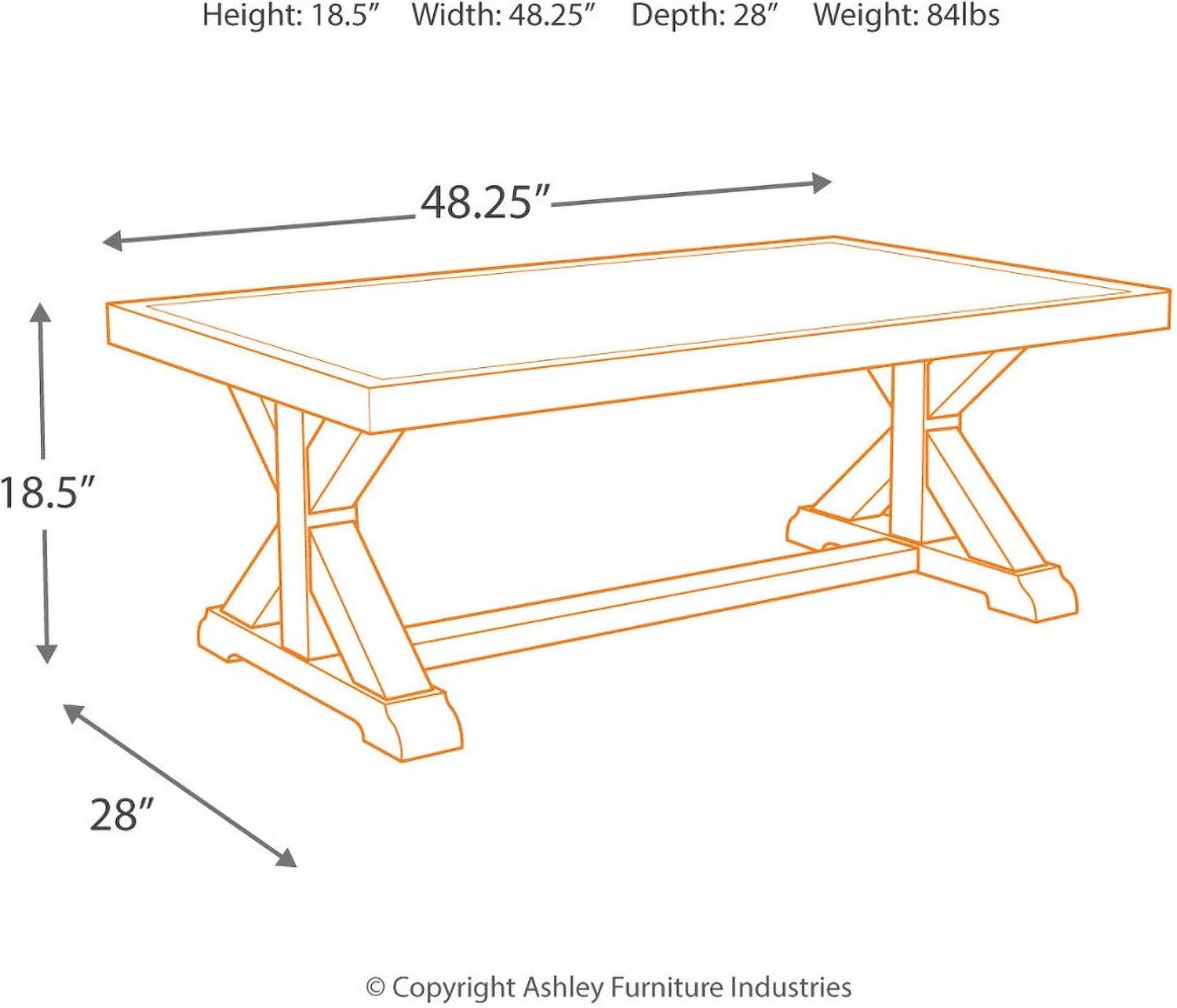 Beachcroft Beige Rectangular Cocktail Table P791701