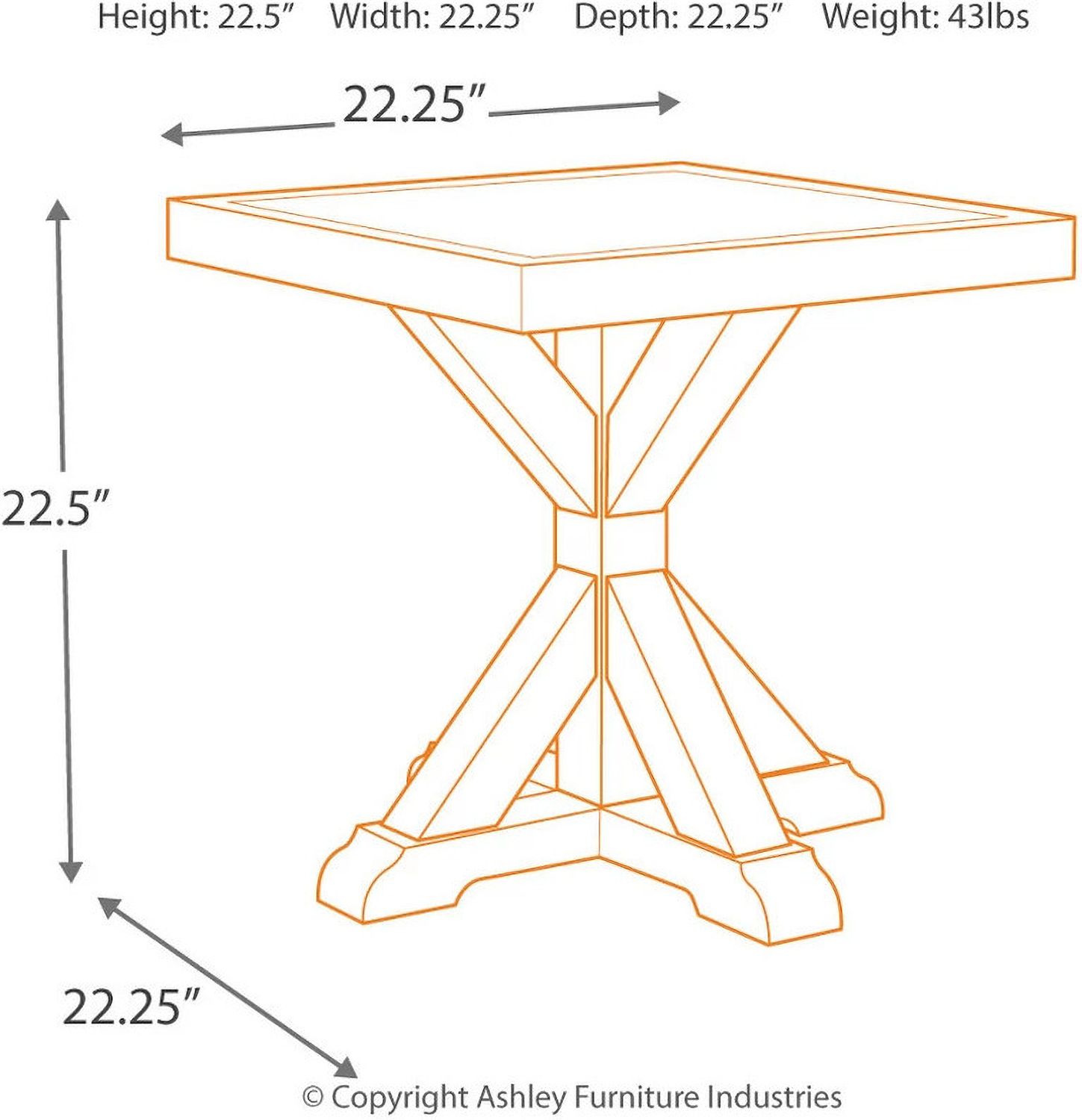 Beachcroft Beige Square End Table P791702