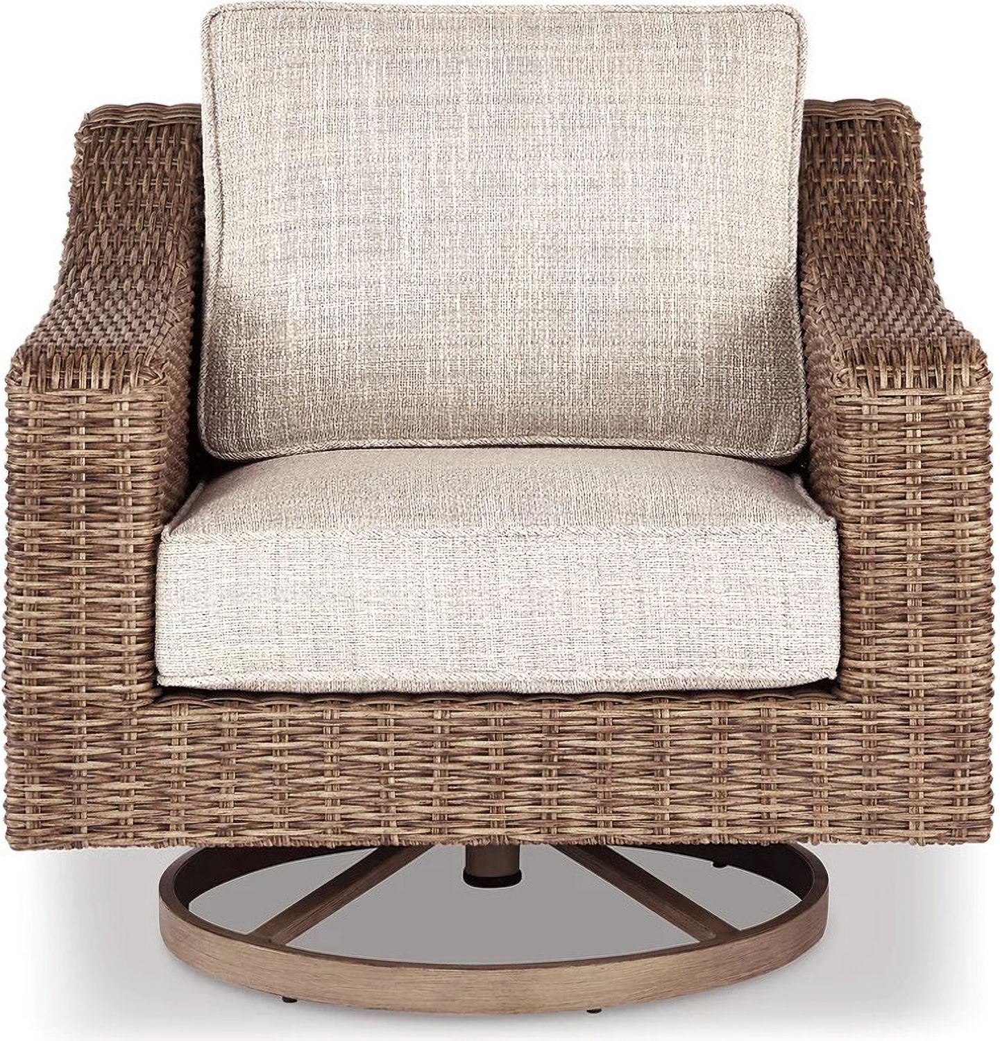 Beachcroft Light Gray Outdoor Swivel Lounge Chair P791821